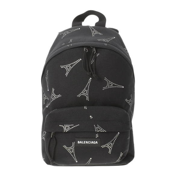BALENCIAGA Balenciaga Explorer Backpack Rhinestone Black Unisex Nylon Backpack Daypack New Used Ginzo