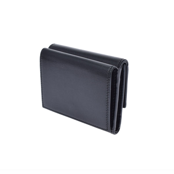SAINT LAURENT Saint Laurent Compact Wallet Black Unisex Calf Tranque Wallet New Used Ginzo