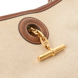 HERMES エルメス ヴェスパPM アイボリー系/茶  ゴールド金具 □A刻印(1997年頃) ユニセックス トワルアッシュ ショルダーバッグ Bランク 中古 銀蔵