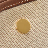 HERMES エルメス ヴェスパPM アイボリー系/茶  ゴールド金具 □A刻印(1997年頃) ユニセックス トワルアッシュ ショルダーバッグ Bランク 中古 銀蔵