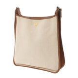 HERMES エルメス ヴェスパPM アイボリー系/茶  ゴールド金具 □A刻印(1997年頃) ユニセックス トワルアッシュ ショルダーバッグ Bランク 中古 銀蔵