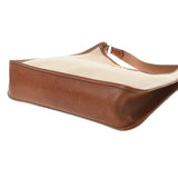 HERMES エルメス ヴェスパPM アイボリー系/茶  ゴールド金具 □A刻印(1997年頃) ユニセックス トワルアッシュ ショルダーバッグ Bランク 中古 銀蔵