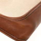 HERMES エルメス ヴェスパPM アイボリー系/茶  ゴールド金具 □A刻印(1997年頃) ユニセックス トワルアッシュ ショルダーバッグ Bランク 中古 銀蔵