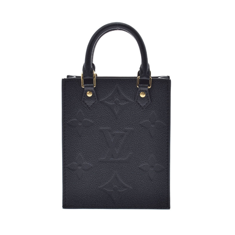 LOUIS VUITTON ルイヴィトン モノグラム アンプラント プティット サックプラ 2WAYバッグ 黒 M80478 レディース レザー ハンドバッグ 新同 中古 銀蔵