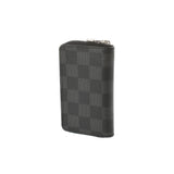 LOUIS VUITTON Louis Vuitton Damier Graphit Zippy Coin Parse Black N63076 Men's Damier Graphit Canvas Coin Case A Rank used Ginzo