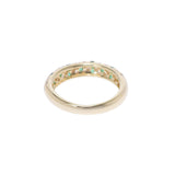 Ponte Vecchio Ponte Vequio Diamond 0.48CT Emerald 0.28ct Gold/Green No. 9 Ladies K18YG Ring/ring A等级使用Ginzo
