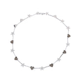 Other Gaspari Heart/Star Motif Ladies K18WG/Diamond Necklace A Rank used Ginzo