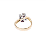 Other Kenji Nisa Tourmaline 0.10ct sapphire 0.41ct Gold/Silver 18.5 Unisex K18YG/PT900 Ring/Ring A Rank used Ginzo