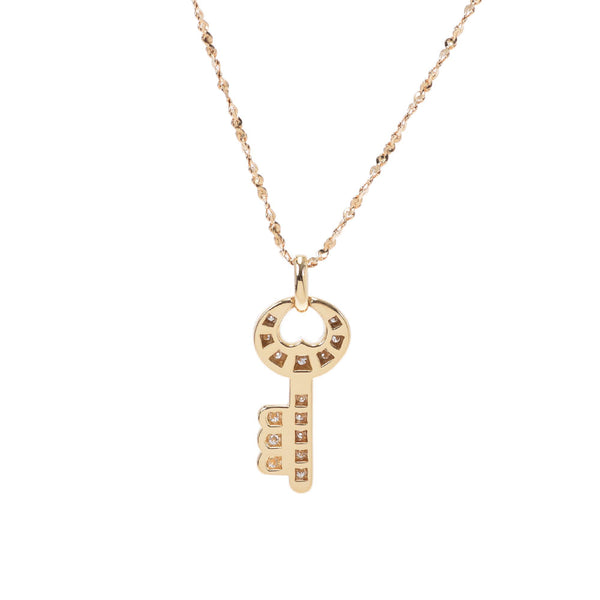 Christian DIOR Christian Dior Keimochi Diamond 0.38ct Gold Ladies K18YG Necklace A Rank used Ginzo