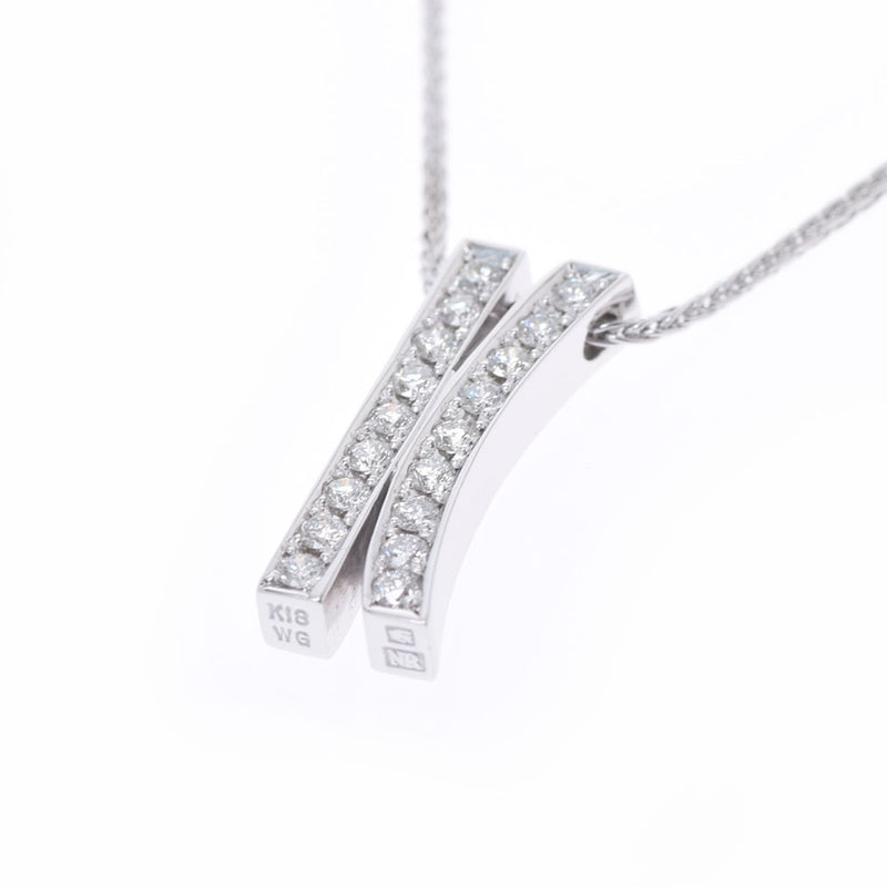 NINA RICCI Ninarich Diamond 0.36ct Ladies K18WG Necklace A Rank used Ginzo