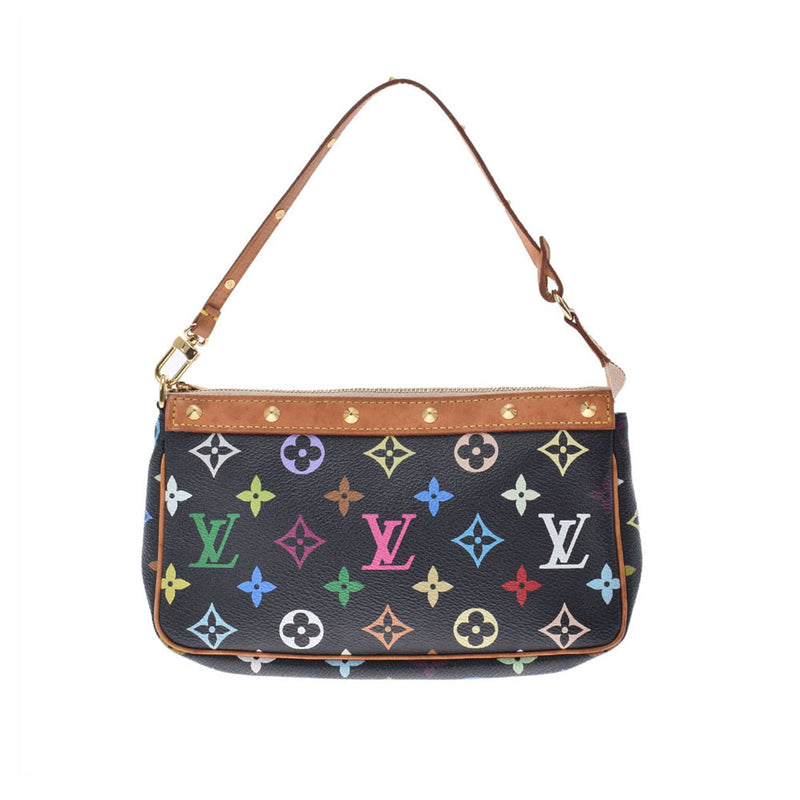 ルイヴィトンポシェット アクセソワール 14144 黒 レディース モノグラムマルチカラー アクセサリーポーチ M92648 LOUIS VUITTON  中古 – 銀蔵オンライン