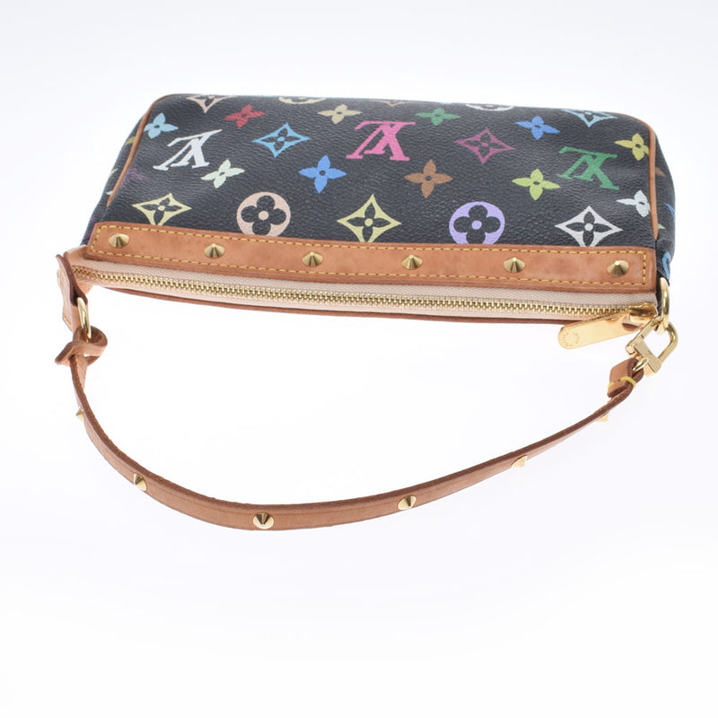 LOUIS VUITTON Louis Vuitton Multicolor Pochette Access One Black M92648 Ladies Monogram Multicolor Accessories Pouch B Rank Used Ginzo