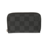 LOUIS VUITTON Louis Vuitton Damier Graphit Zippy Coin Parse Black N63076 Men's Damier Graphit Canvas Coin Case A Rank used Ginzo