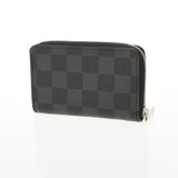 LOUIS VUITTON Louis Vuitton Damier Graphit Zippy Coin Parse Black N63076 Men's Damier Graphit Canvas Coin Case A Rank used Ginzo