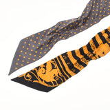 HERMES Hermes Twilly New Tag Astrology Dot/ASTROLOGIE A POIS Yellow/Black/Gray Ladies Silk 100 % Scarf AB Rank used Ginzo