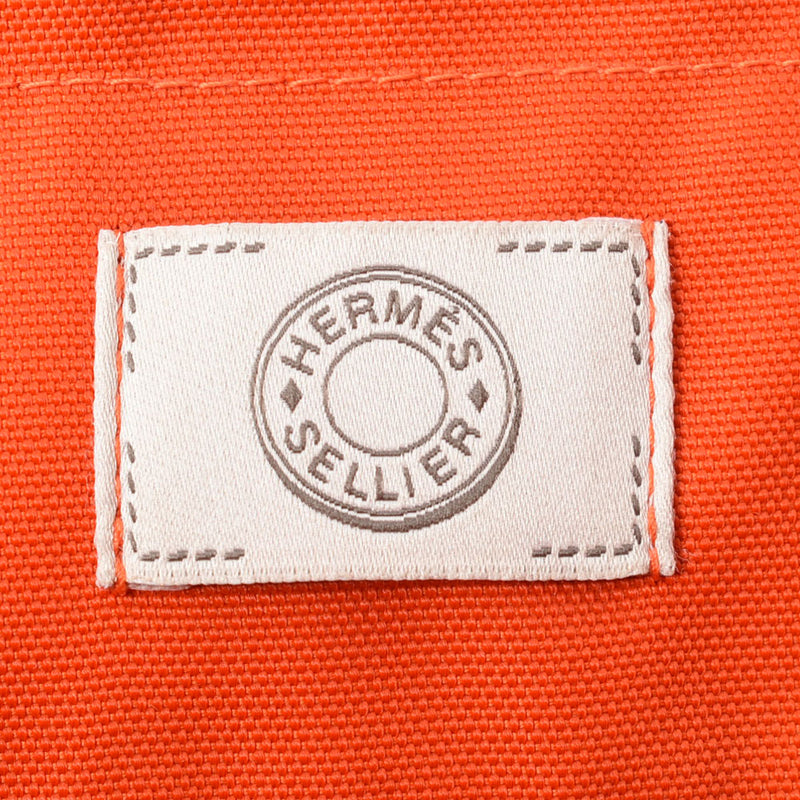 HERMES Hermes Sackdopan Sage Navy/Tea/Orange D engraved (around 2019) Unisex canvas tote bag A rank used Ginzo
