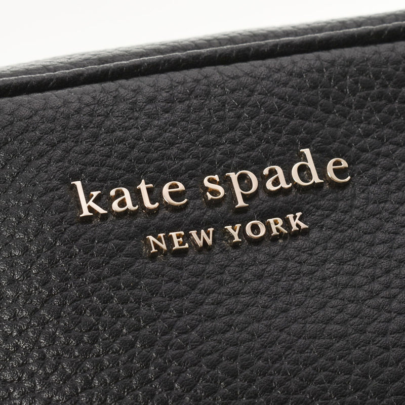 KATE SPADE ケイトスペード 黒 ユニセックス カーフ ショルダーバッグ 新同 中古 銀蔵