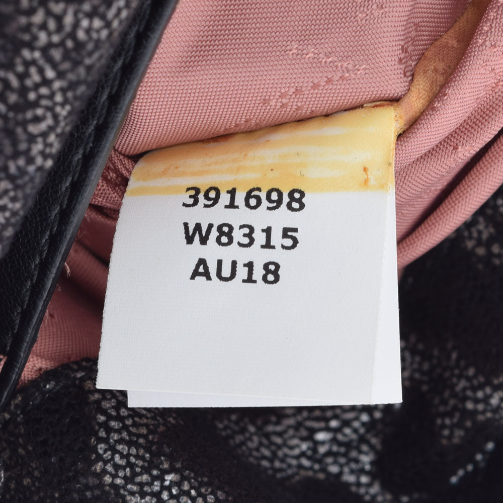 ステラマッカートニーファラベラミニ 黒/グレー シルバー金具