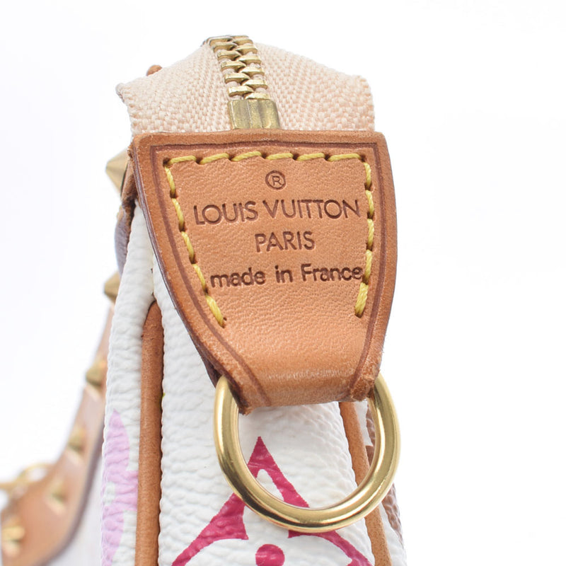 LOUIS VUITTON Louis Vuitton Multi -Color Pochette AccessWall Blon (White) M92649 Ladies Monogram Multicolor Accessory Pouch B Rank Used Ginzo
