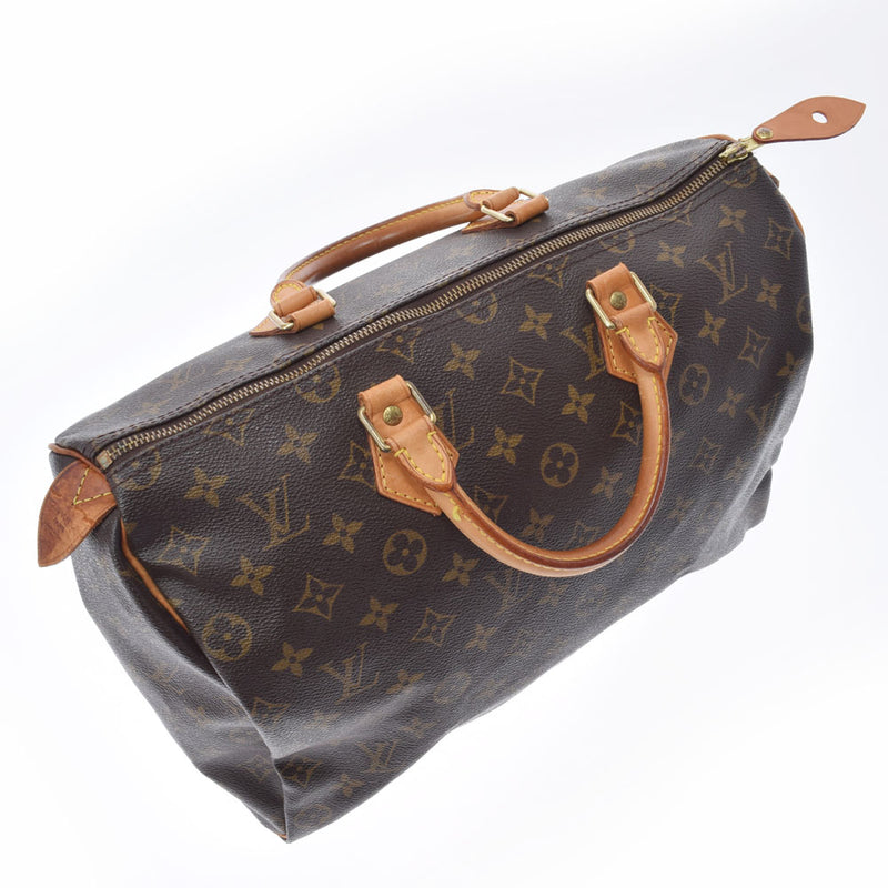 LOUIS VUITTON Louis Vuitton Monogram Speedy 35 Brown M41524 Unisex Monogram Canvas Handbag B Rank used Ginzo