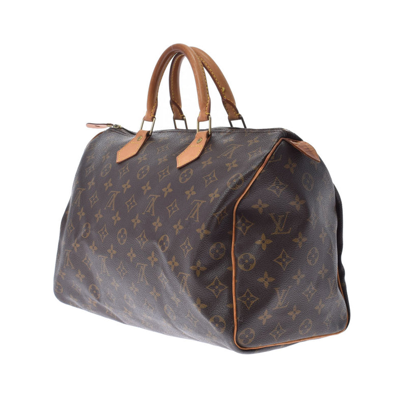 LOUIS VUITTON Louis Vuitton Monogram Speedy 35 Brown M41524 Unisex Monogram Canvas Handbag B Rank used Ginzo