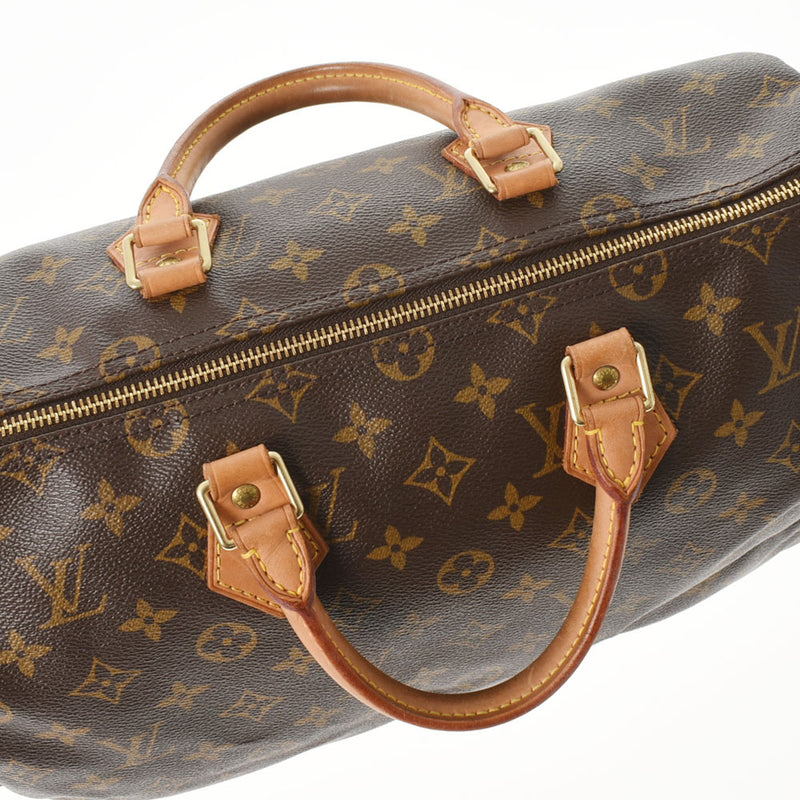 路易威顿路易·维顿（Louis Vuitton）路易威登（Louis Vuitton）会标迅速35棕色M41524男女通用会标帆布手提包B等级二手Ginzo