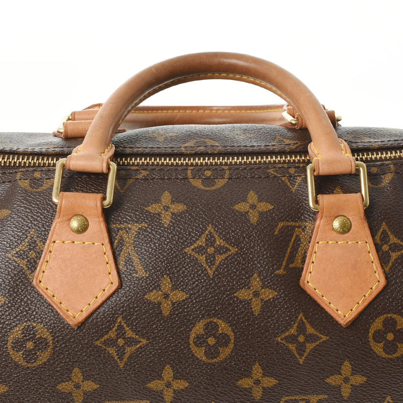 LOUIS VUITTON Louis Vuitton Monogram Speedy 35 Brown M41524 Unisex Monogram Canvas Handbag B Rank used Ginzo