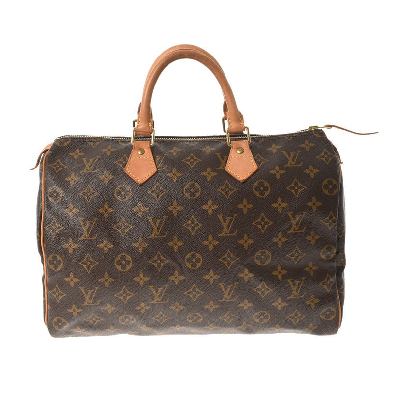 路易威顿路易·维顿（Louis Vuitton）路易威登（Louis Vuitton）会标迅速35棕色M41524男女通用会标帆布手提包B等级二手Ginzo