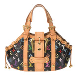 LOUIS VUITTON Louis Vuitton Multi -Color Teda GM Black M92345 Ladies Monogram Multicolor Handbag AB Rank Used Ginzo