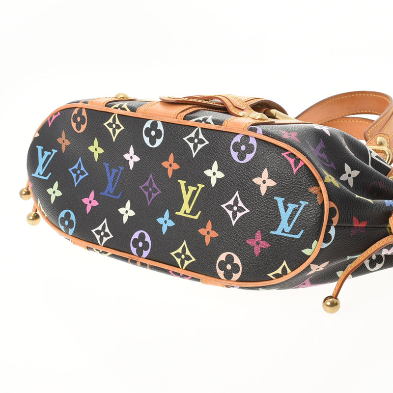 LOUIS VUITTON Louis Vuitton Multi -Color Teda GM Black M92345 Ladies Monogram Multicolor Handbag AB Rank Used Ginzo