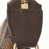 路易·威登（Louis Vuitton）路易斯·威登（Louis Vuitton）达米尔（Damier）迷你T＆B棕色N58011女士Dami Cambus配件袋A级使用Ginzo