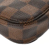 路易·威登（Louis Vuitton）路易斯·威登（Louis Vuitton）达米尔（Damier）迷你T＆B棕色N58011女士Dami Cambus配件袋A级使用Ginzo