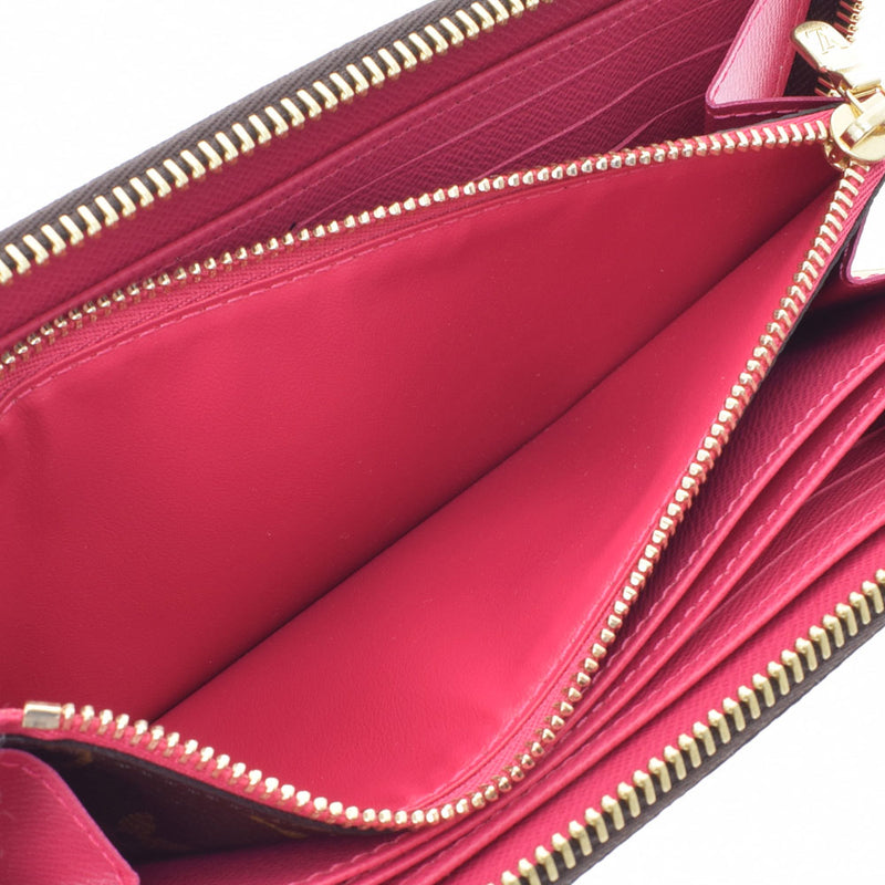 路易威顿路易斯·维顿（Louis Vuitton）会标Zippy Wallet Vivienne粉色金色支架M80857女士会标会标帆布长钱包未使用的Ginzo