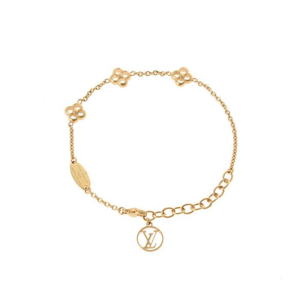 LOUIS VUITTON Bracelet M68127 Monogram Flower Gold Chain Ladies