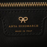 Anya Hindmarch Anya Hind March Black Ladies Calf Handbag A Rank used Ginzo