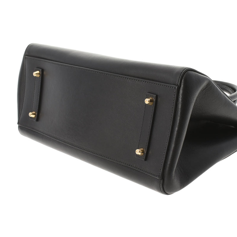 Anya Hindmarch Anya Hind March Black Ladies小腿手提包使用Ginzo