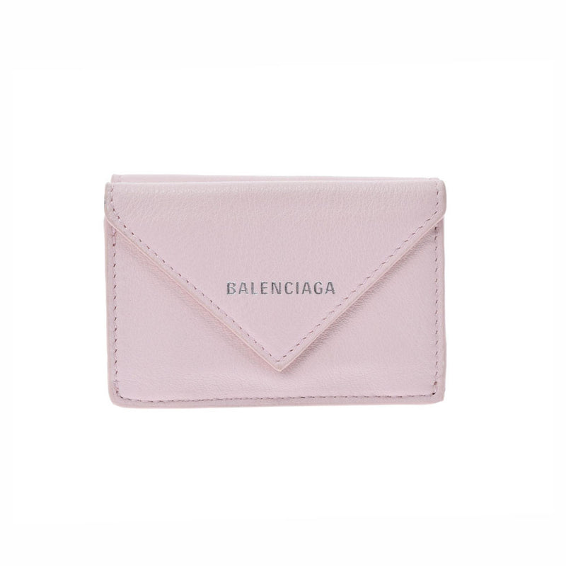 BALENCIGAGAバレンシアガ ペーパーミニウォレット ピンク - 折り財布