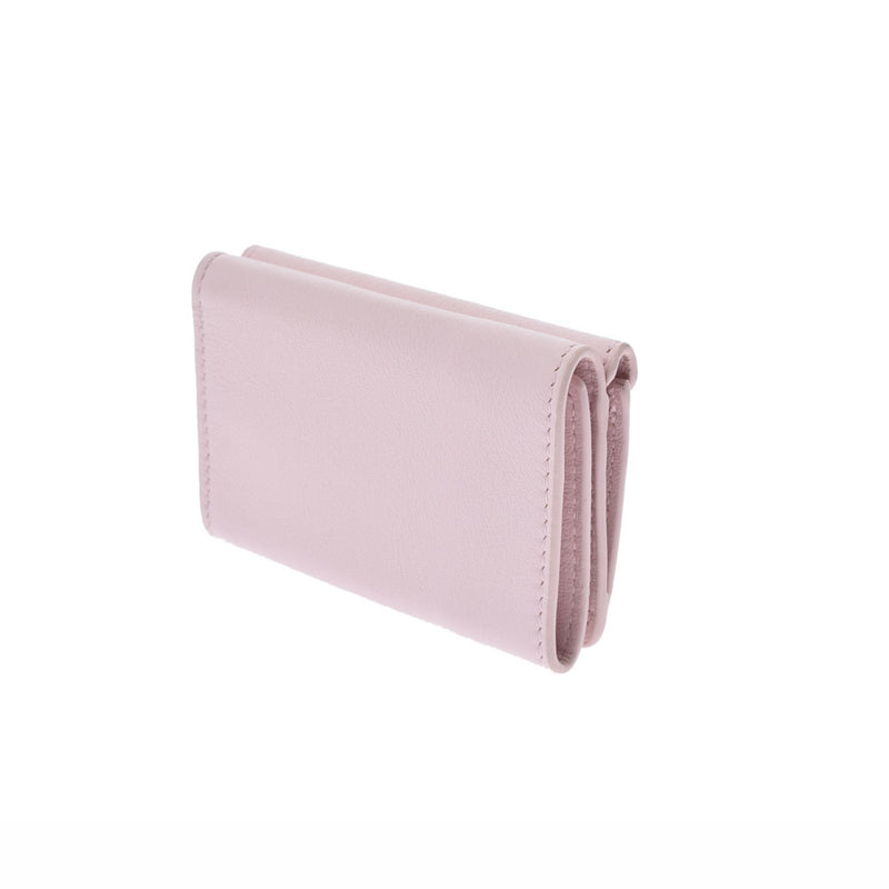 17,850円【未使用品！】BALENCIAGA ミニ三つ折り財布 ホワイト × ピンク