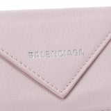 BALENCIAGA バレンシアガ ペーパーミニウォレット ピンク 391446 レディース レザー 三つ折り財布 ABランク 中古 銀蔵