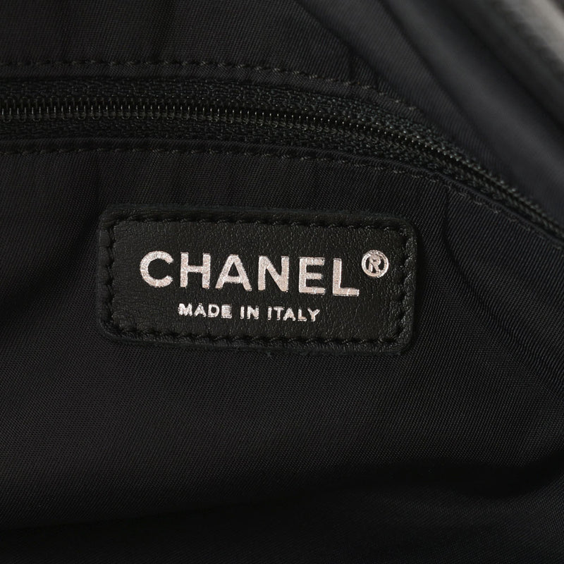 CHANEL シャネル パリビアリッツ トートGM 黒 シルバー金具 レディース レザー キャンバス トートバッグ Aランク 中古 銀蔵