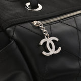 CHANEL シャネル パリビアリッツ トートGM 黒 シルバー金具 レディース レザー キャンバス トートバッグ Aランク 中古 銀蔵