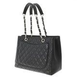 CHANEL Chanel Matrasse GST Tote Black Silver Bracket Ladies Caviar Skin Tote Bag AB Rank Used Ginzo