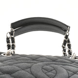 CHANEL Chanel Matrasse GST Tote Black Silver Bracket Ladies Caviar Skin Tote Bag AB Rank Used Ginzo