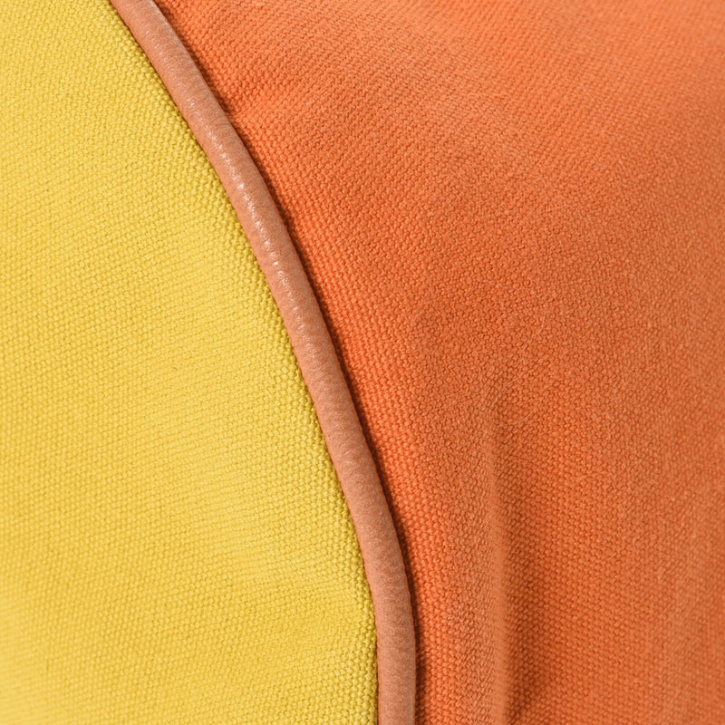 HERMES Hermes Postration Bicolor Orange/Yellow Unisex Canvas Shoulder Bag AB Rank used Ginzo