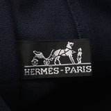 HERMES エルメス フールトゥ MM 紺 ユニセックス キャンバス トートバッグ ABランク 中古 銀蔵