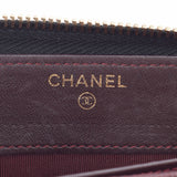 CHANEL シャネル マトラッセ ガブリエル ラウンドファスナー財布 黒 ゴールド金具 レディース ラムスキン 長財布 ABランク 中古 銀蔵