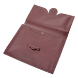 HERMES Hermes Faca Rouge Acher (around 1979) Unisex Box Carf Clutch Bag B Rank used Ginzo