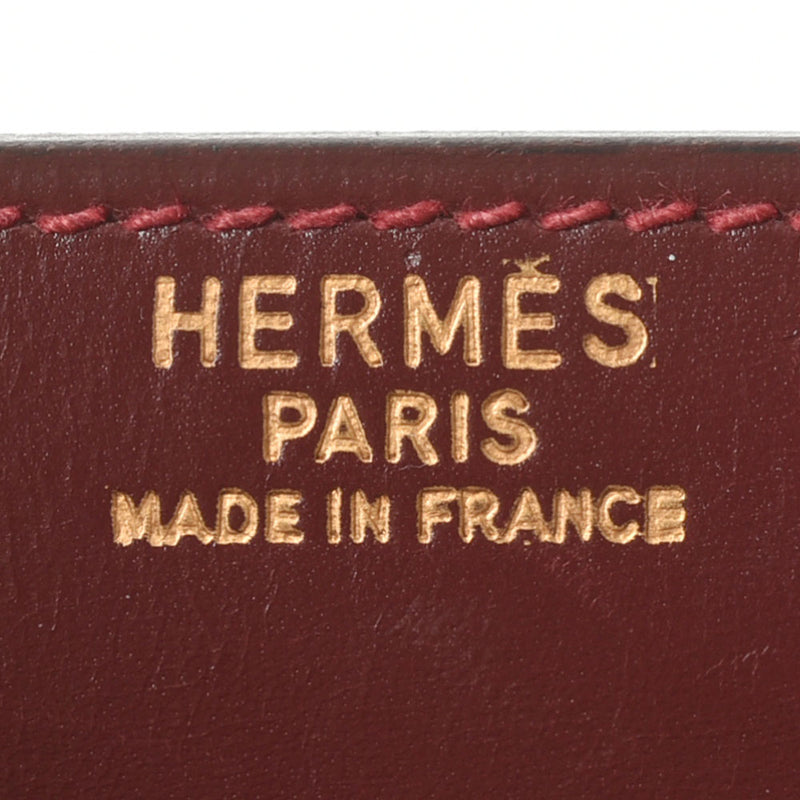 HERMES Hermes Faca Rouge Acher (around 1979) Unisex Box Carf Clutch Bag B Rank used Ginzo