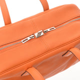 HERMES エルメス ヴィクトリア35 オレンジ シルバー金具 □L刻印(2008年頃) ユニセックス トリヨンクレマンス ハンドバッグ Bランク 中古 銀蔵