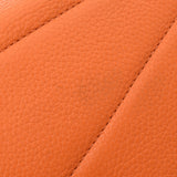 HERMES エルメス ヴィクトリア35 オレンジ シルバー金具 □L刻印(2008年頃) ユニセックス トリヨンクレマンス ハンドバッグ Bランク 中古 銀蔵